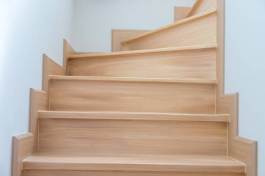 Wooden staircase is interior in the house this is a luxury style clipart