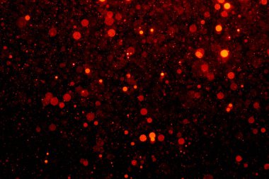 Siyah arkaplanda kırmızı ışık bokeh