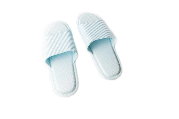 Blue Casual Slipper Putting House — Stock Photo, Image