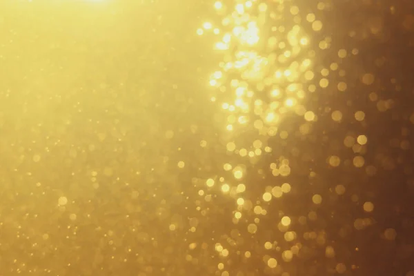 Glinsterende Sterren Van Wazig Goud Bokeh Gebruik Voor Het Vieren — Stockfoto