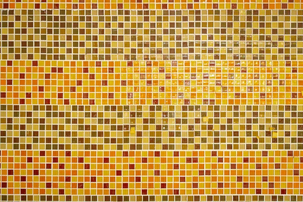 stock image Orange patterned mosaic wall background