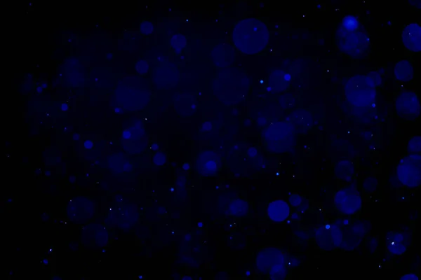 Абстрактный Синий Боке Черным Фоном — стоковое фото