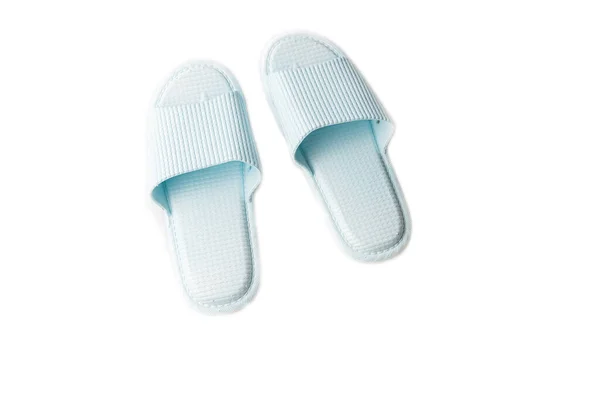 Blue Casual Slipper Putting House — Stock Photo, Image