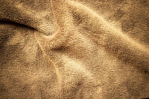 Tekstur Handuk Coklat Mewah Untuk Menyeka Tubuh Anda — Stok Foto