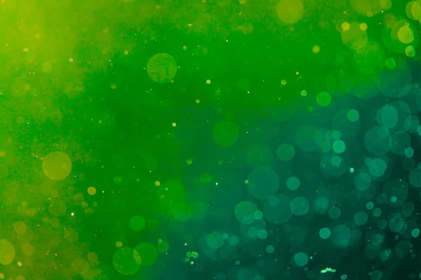 Abstrato Elegante Brilho Verde Brilho Bokeh Com Fundo Preto — Fotografia de Stock