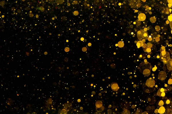 Arany Sárga Bokeh Könnyű Texturált Csillámpor Használata Karácsonyi Háttér — Stock Fotó