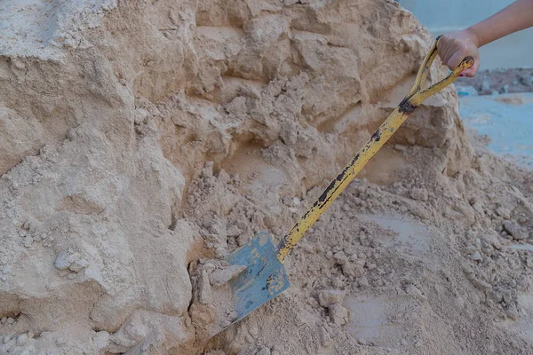 Sand Pile Construction Shovel — Fotografia de Stock