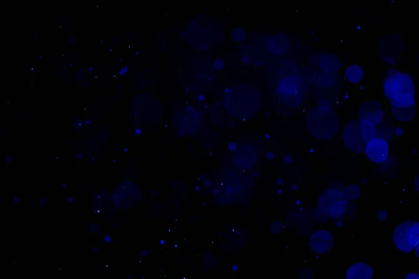 Абстрактный Синий Боке Черным Фоном — стоковое фото