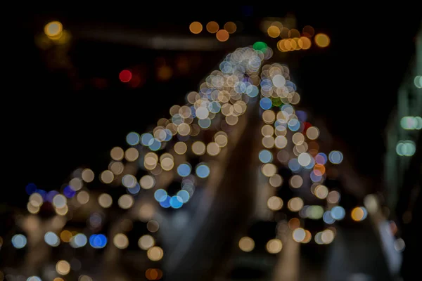 Bokeh Car Lights Night City — Stock Photo, Image