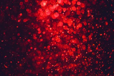Siyah arkaplanda kırmızı ışık bokeh