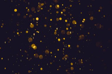 Arkaplanı kutlamak için Bokeh 'in parıldayan altın yıldızları