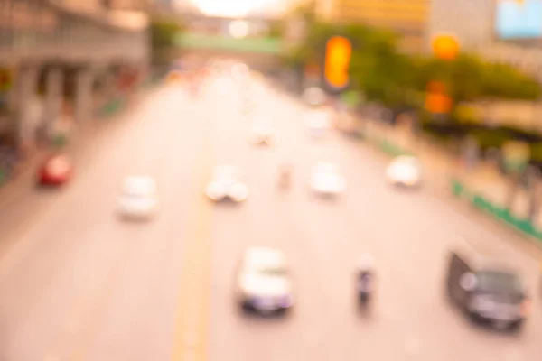 stock image blurry car on the road of background city motion lights vintage