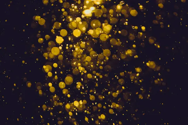 ビンテージ抽象ゴールドボケと黒の背景 — ストック写真