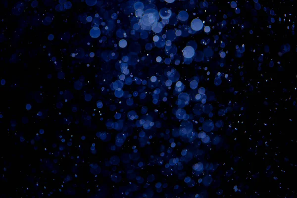 Блестящие Звезды Синего Боке Используют Празднования Фона — стоковое фото
