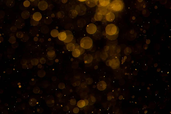 Золотой Абстрактный Боке Черном Фоне — стоковое фото