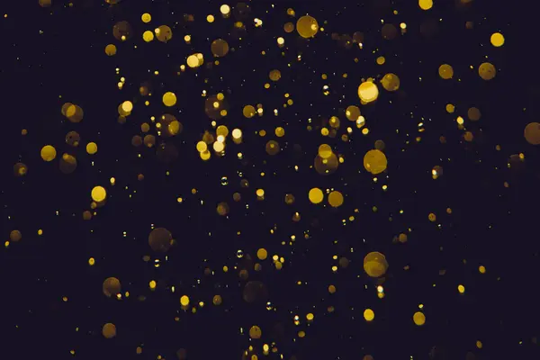 Glittering Gold Stars Bokeh Use Celebrate Background — Stock Photo, Image