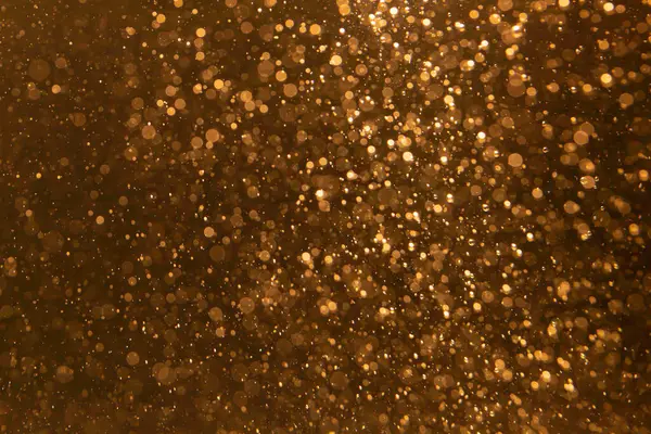 Desfoque Ouro Bokeh Desfocado Uso Preto Para Backgeound — Fotografia de Stock