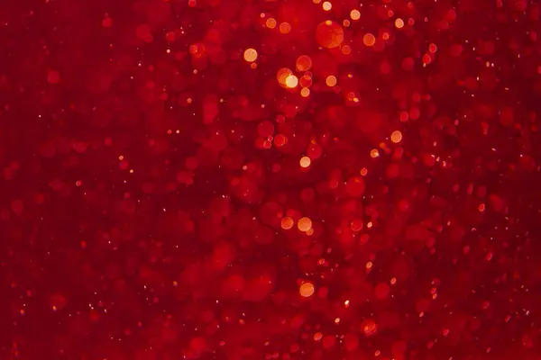 Rotes Bokeh Von Lichtern Auf Schwarzem Hintergrund — Stockfoto