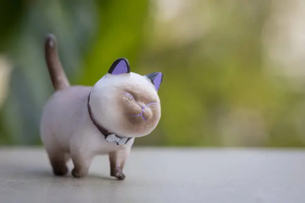 Mini Cute Little Cat Zwierząt Modele Plastikowe Dekoracji Ogrodu — Zdjęcie stockowe