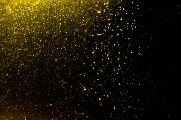Glitzernde Sterne Der Unschärfe Gold Bokeh Verwendung Für Feiern Hintergrund — Stockfoto