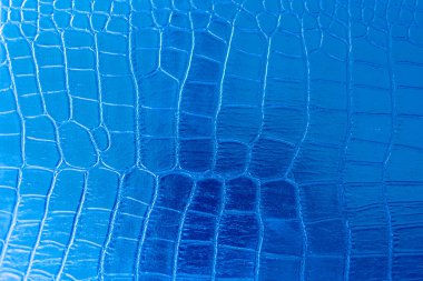 Arka plan olarak kullanılan mavi yapay timsah derisi dokusu