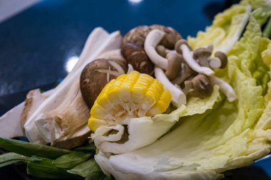 Shabu menüsü için sağlıklı organik sebze