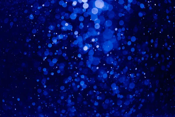 Azul Bokeh Criado Por Luzes Néon Fwith Fundo Preto — Fotografia de Stock
