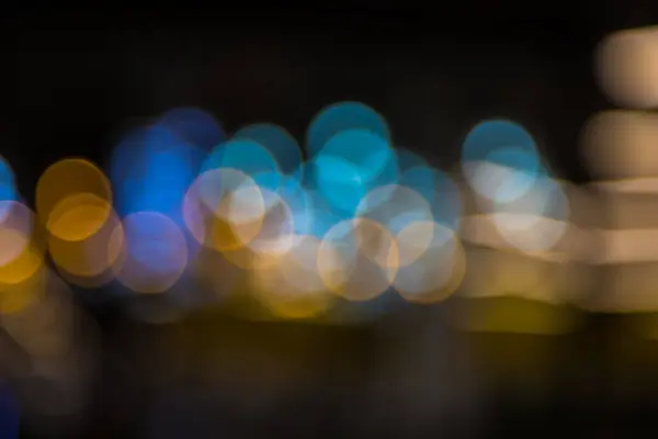 Abstract Bokeh Light Texture Black Background — Stock Photo, Image