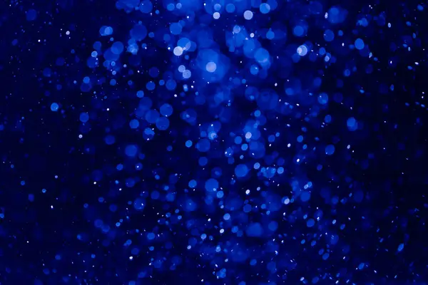 Niebieski Bokeh Stworzony Przez Neonowe Światła Fwith Czarny Tło — Zdjęcie stockowe