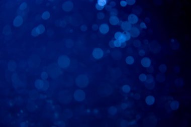 Siyah arka plan ile Soyut Mavi bokeh