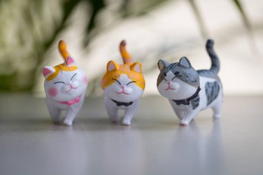 Mini şirin kedi hayvan Modelleri Bahçe dekorasyonu için plastik