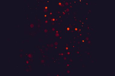 Siyah arkaplanda kırmızı ışık bokeh