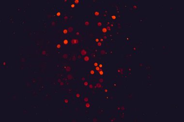 Siyah arkaplanda kırmızı ışık bokeh