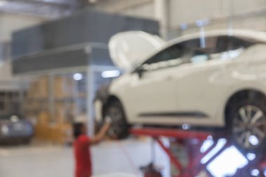 arkaplan için araç servis merkezi oto tamir atölyesi kullanımının mavimsi resmi