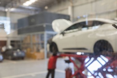 arkaplan için araç servis merkezi oto tamir atölyesi kullanımının mavimsi resmi