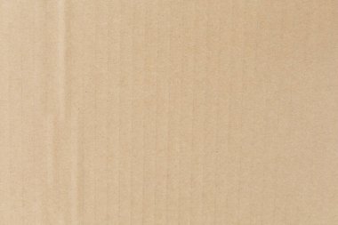 Dikey çıkıntıları ve ince gölgeleme ile desenli bej kıvrımlı karton yüzey.