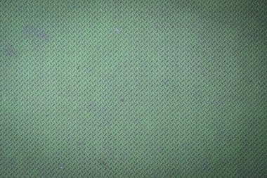 Yeşil elmas kaplama metal yüzey görünür aşınma ve çizikler