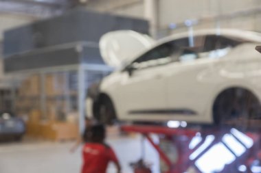 arkaplan için araç servis merkezi oto tamir atölyesi kullanımının mavimsi resmi