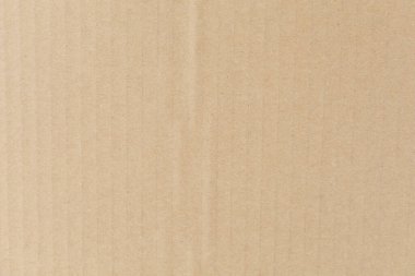 Dikey çıkıntıları ve ince gölgeleme ile desenli bej kıvrımlı karton yüzey.