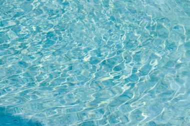 Yüzme havuzunda soyut mavi renk su dalgası arkaplan için saf doğal girdap desen dokusu kullanımı