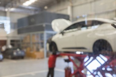 arkaplan için araç servis merkezi oto tamir atölyesi kullanımının mavimsi resmi