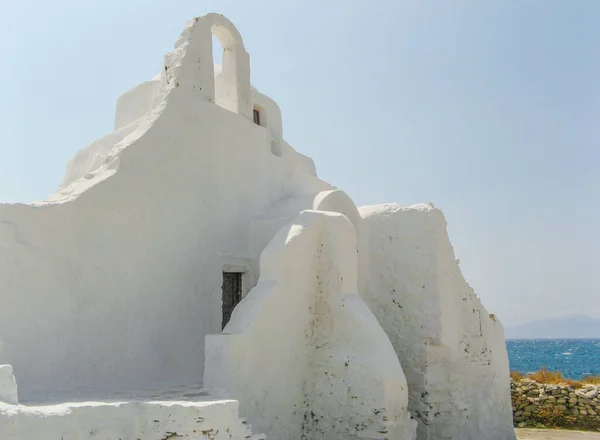 Panagia Paraportiani 'nin ünlü kilisesinin manzarası Yunanistan' ın başkenti Mykonos Adası 'ndaki Chora' da yer almaktadır.