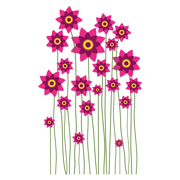 Bahar çiçeği. Beyaz Arkaplan 'da ilk bahar çiçekleri izole edilmiş. Pembe Çiçek Güzel vektör çizimi. Tasarım için elementler.