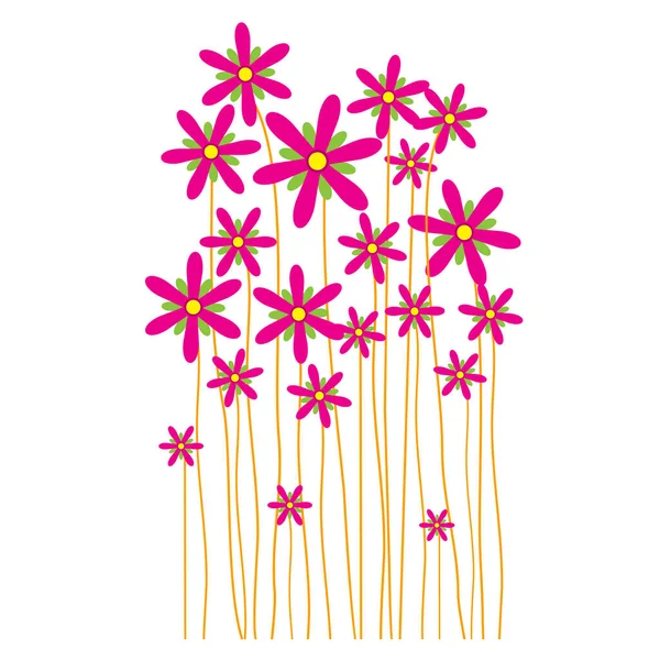 Bahar çiçeği. Beyaz Arkaplan 'da ilk bahar çiçekleri izole edilmiş. Pembe Çiçek Güzel vektör çizimi. Tasarım için elementler.