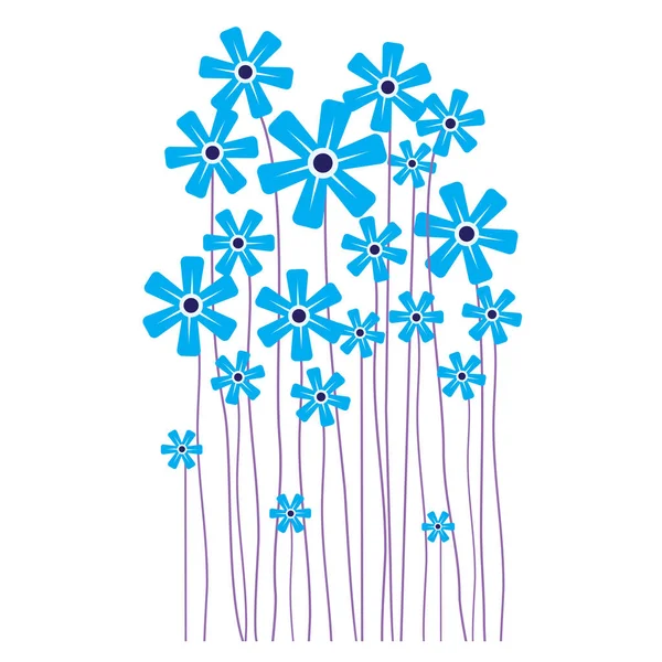 Bahar çiçeği. Beyaz Arkaplan 'da ilk bahar çiçekleri izole edilmiş. Mavi Çiçek Güzel vektör çizimi. Tasarım için elementler.