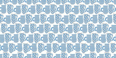 Beyaz arka planda mavi kupaları olan kusursuz bir model. Çarşaflar, masa örtüleri, duvar kağıtları, kapaklar için harika..