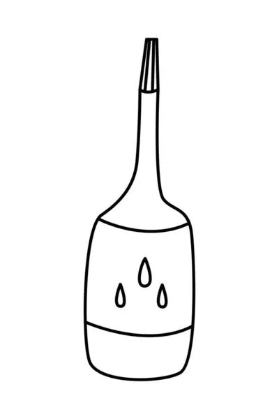 Tube Glue Vector Doodle Hand Drawn Illustration Black Outline — Stock Vector