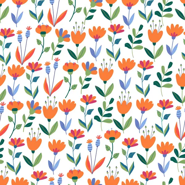 Çiçeksiz desenli, fantezi çiçekli ve beyaz yapraklı. Kumaşlar için harika, özellikle çarşaflar için, ambalaj kağıtları, duvar kağıtları, örtüler için. Düz biçimde çizilmiş vektör el çizimi