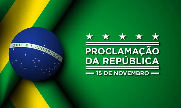 Día República Brasil Antecedentes — Vector de stock