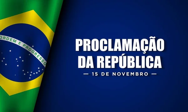 Brasilien Republic Day Bakgrund Design — Stock vektor